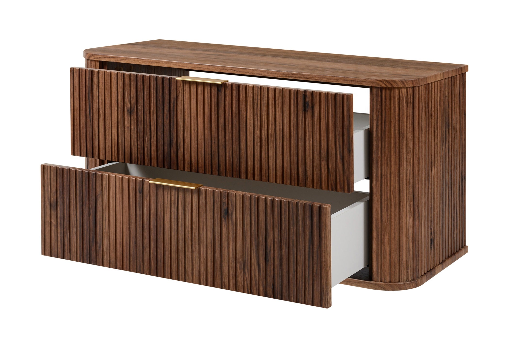 Meuble sous-vasque à suspendre GLAMOUR coloris noyer foncé 100 cm - 7