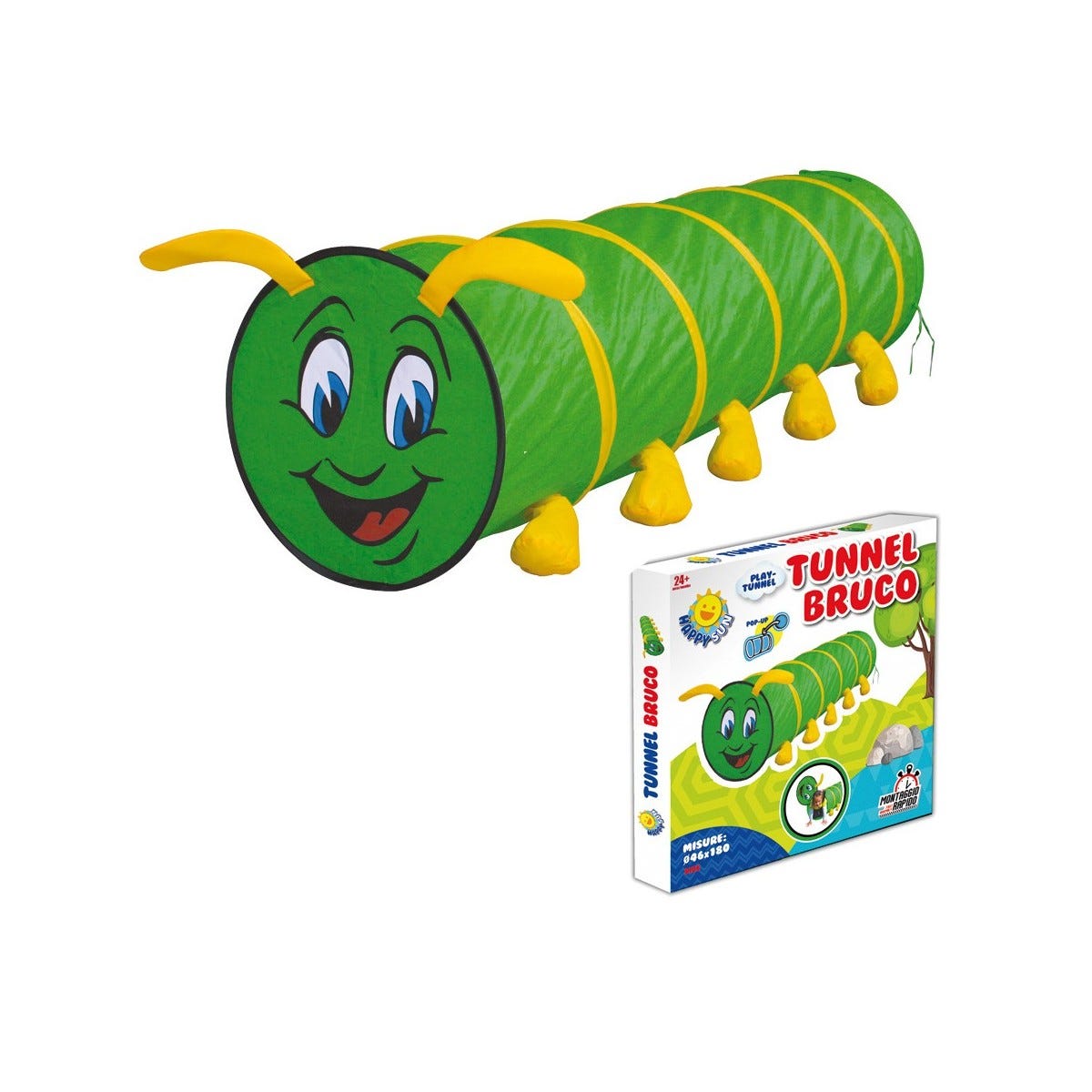 Play Tunnel Bruco Tenda da Gioco per Bambini Casetta Giardino