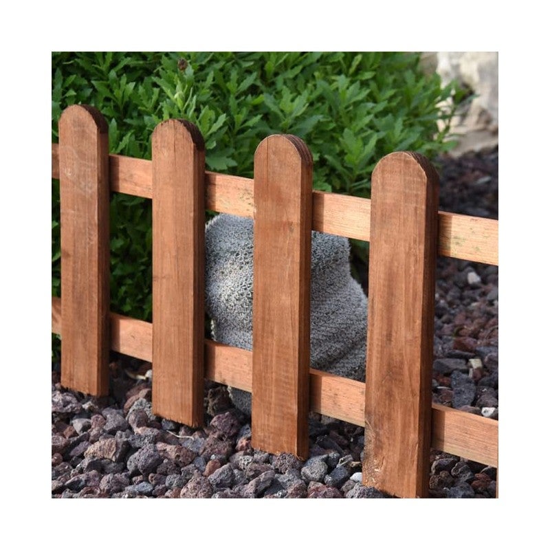 UNHO Clôture Jardin En Métal Extérieur: Lot De 5 Barrière Jardin Avec Piquet Clôtures Décoratives Bordure Parisienne Noir Avec Motif Paysage - 69x67cm