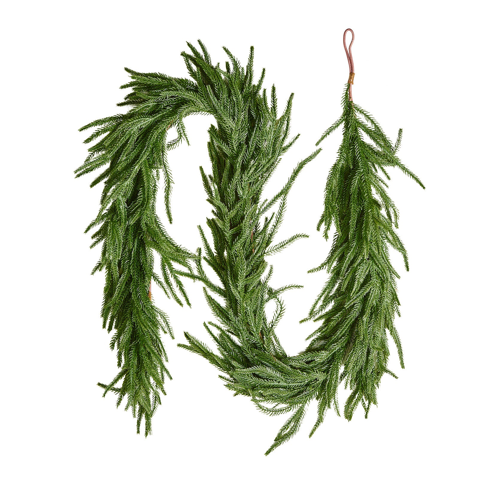 Guirnalda navideña SucceBuy de 1,8 m, guirnalda artificial de pino Norfolk, decoración verde para interior y exterior, ideal para mesas - 8