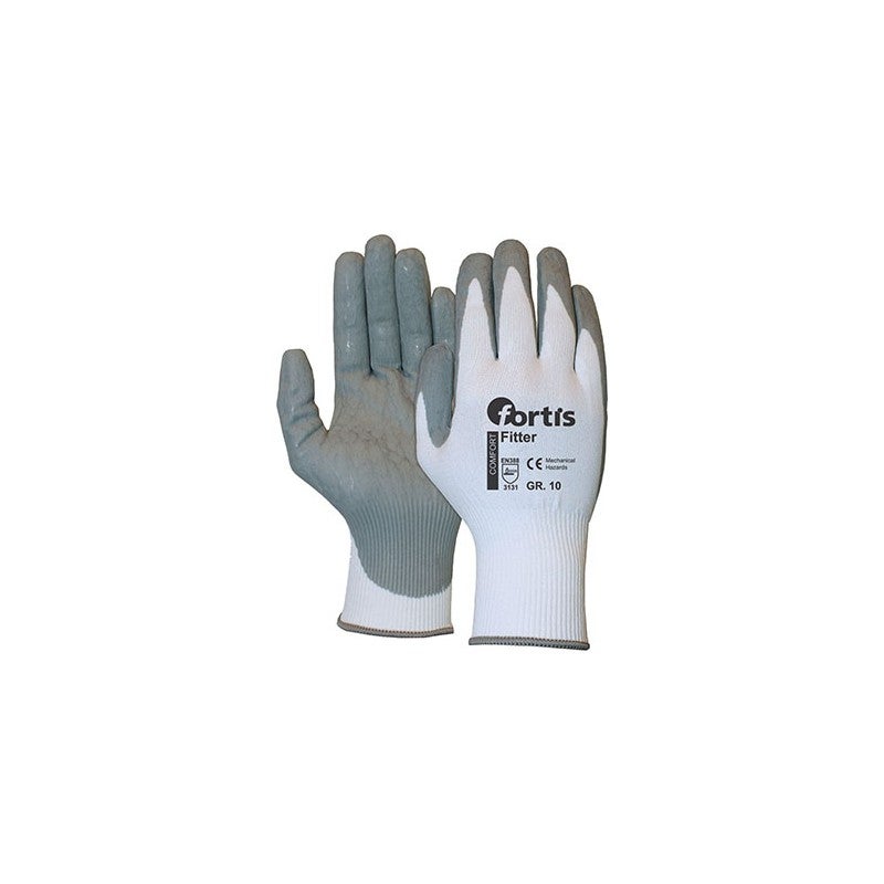Fortis Guanti Da Lavoro Fitter Maxx Plus – Taglia 10 – Nylon/Polyester – Norma EN 388 (4.1.3.2)