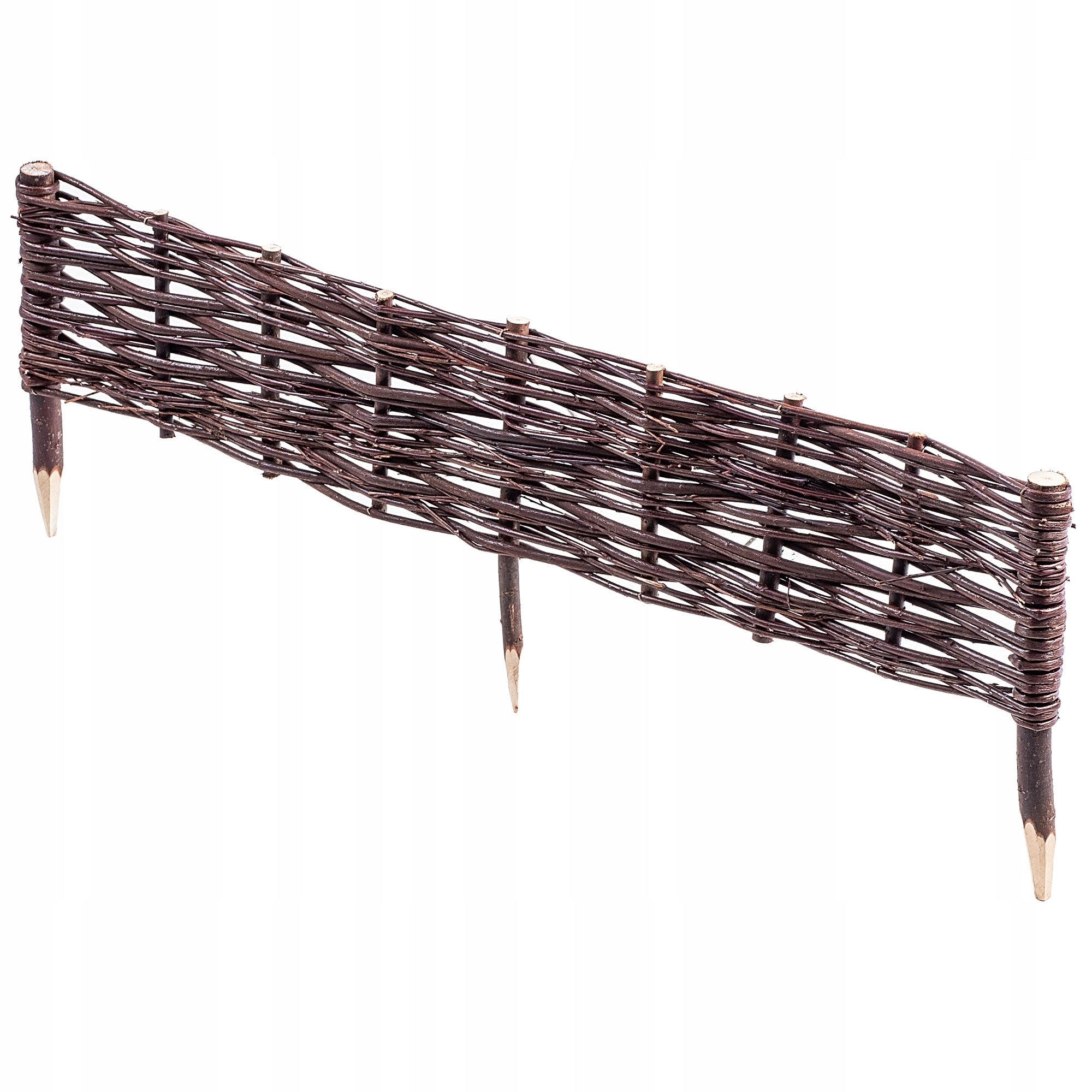 KADAX Palissades en Osier Naturel pour Jardin, Clôtures Décoratives pour Délimiter, Orner et Sublimer Votre Espace Exterieur (100 x 20 cm, Lot de 10) - 5