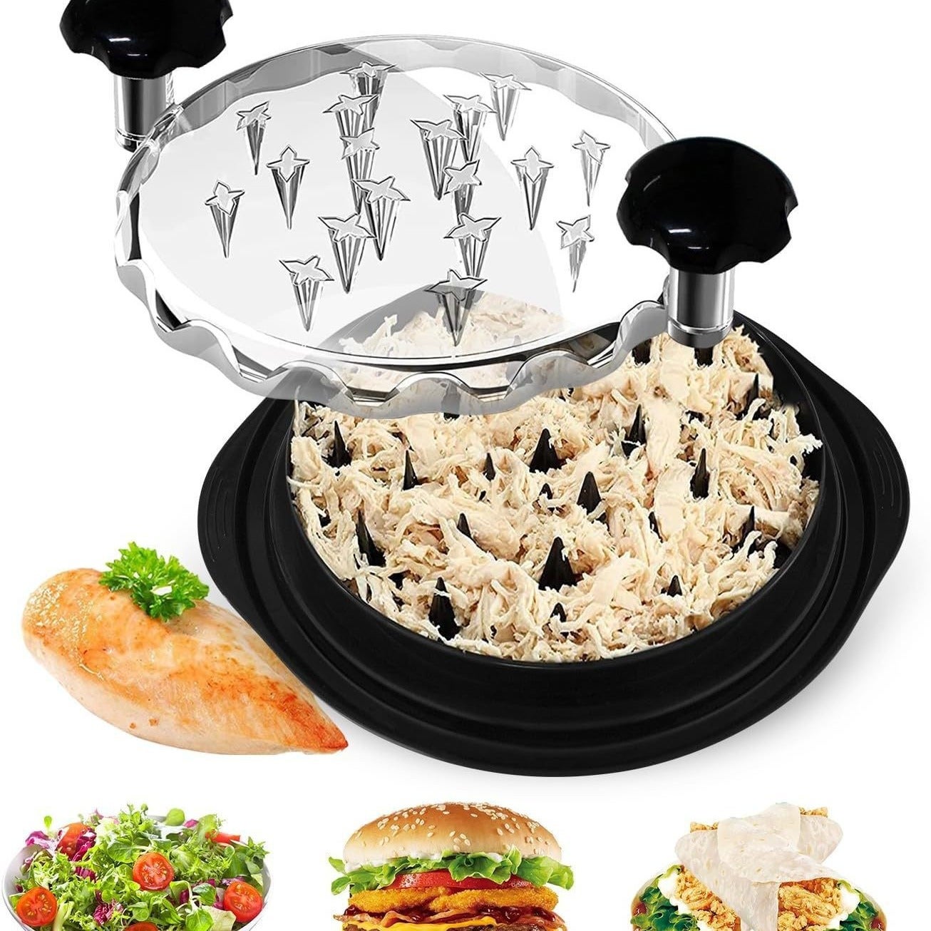 Tritacarne Manuale A Forchetta – Sminuzza Pollo, Maiale, Manzo – Attrezzo Da Cucina In Materiale Senza BPA - 5