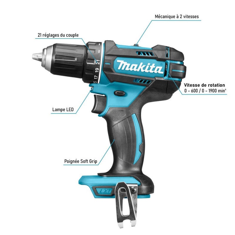 Perceuse visseuse 18V LXT (machine seule) - Makita DDF482Z - 3