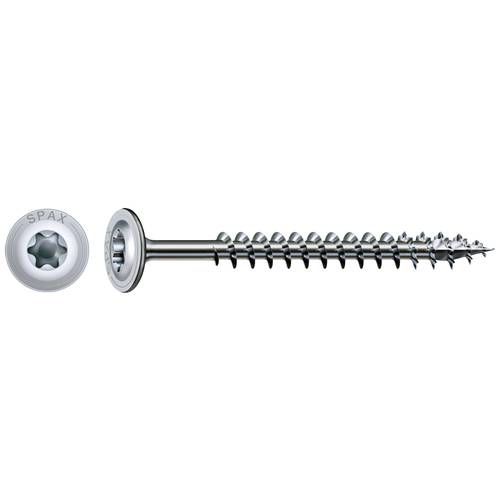 Spax 0251720800505 - Vite per legno, T-Star plus, 4 tagli, filettatura piena, Wirox, P5J C4, 8 x 50 mm, 50 pz