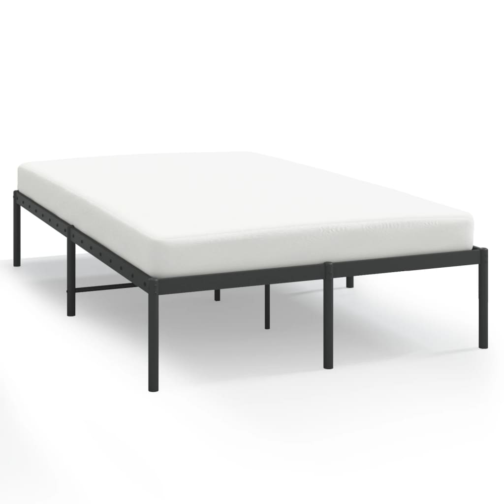 Łóżko Metalowe Czarne Rama Łóżka Ze Stelażem Do Sypialni Pokoju 120x190 cm
