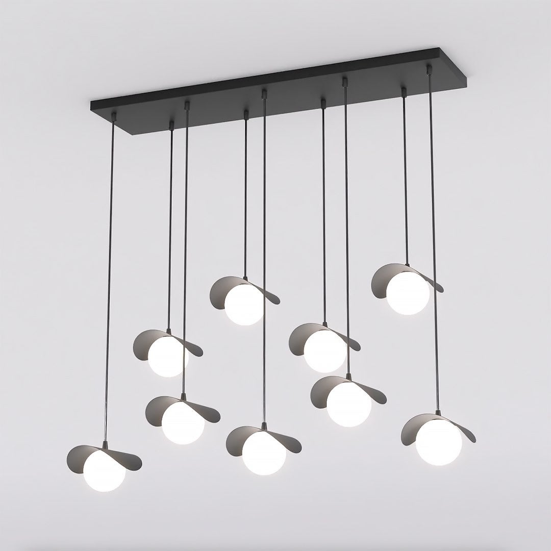 Lampa wisząca RITUAL czarno-biała 9xG9x15W metal wym:120x100x32cm IP20 Emibig