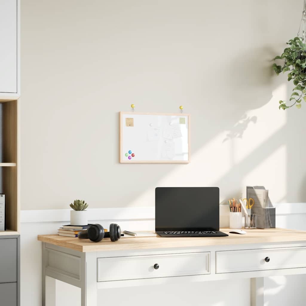 Tableau blanc magnétique avec cadre bois de pin massif 40x30 cm - 2