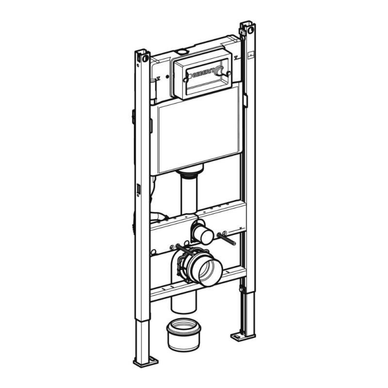 Geberit DUOFIXBasic pour toilettes suspendues, avec réservoir Delta, pour boutons de commande Delta (111.153.00.1) - 4