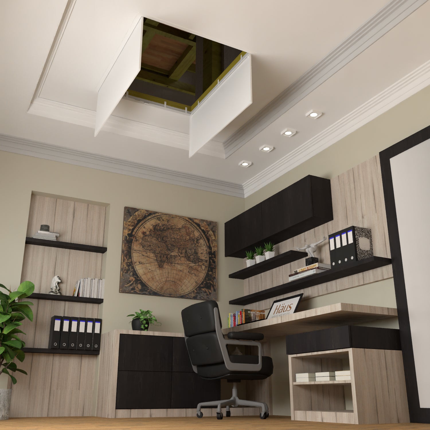 Trappes de visite grand format en acier blanc - Dimensions de passage : 800 x 1000 mm - ATOLE - 6