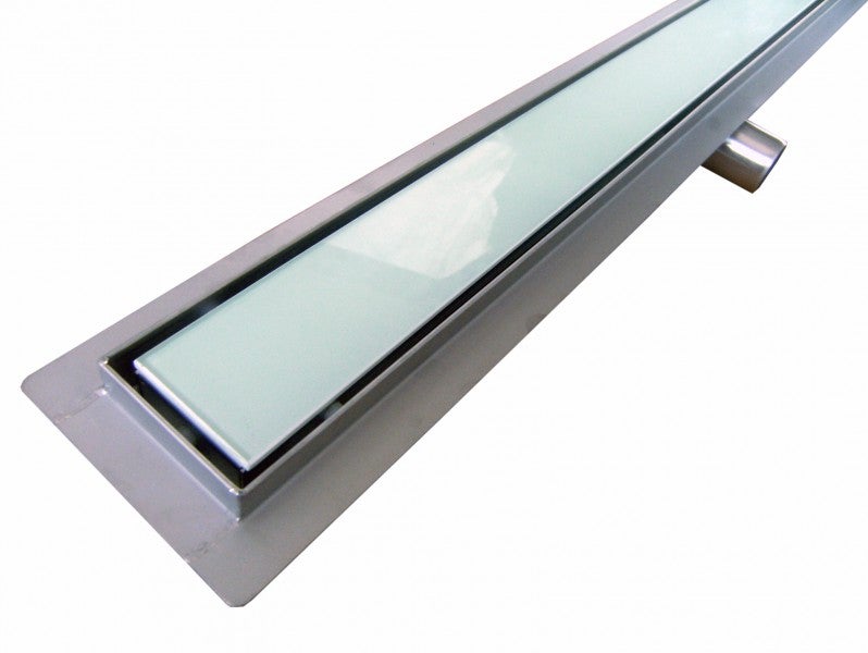 Bernstein Odpływ liniowy GL02 szkło białe 90 cm wydajność 30 l/min