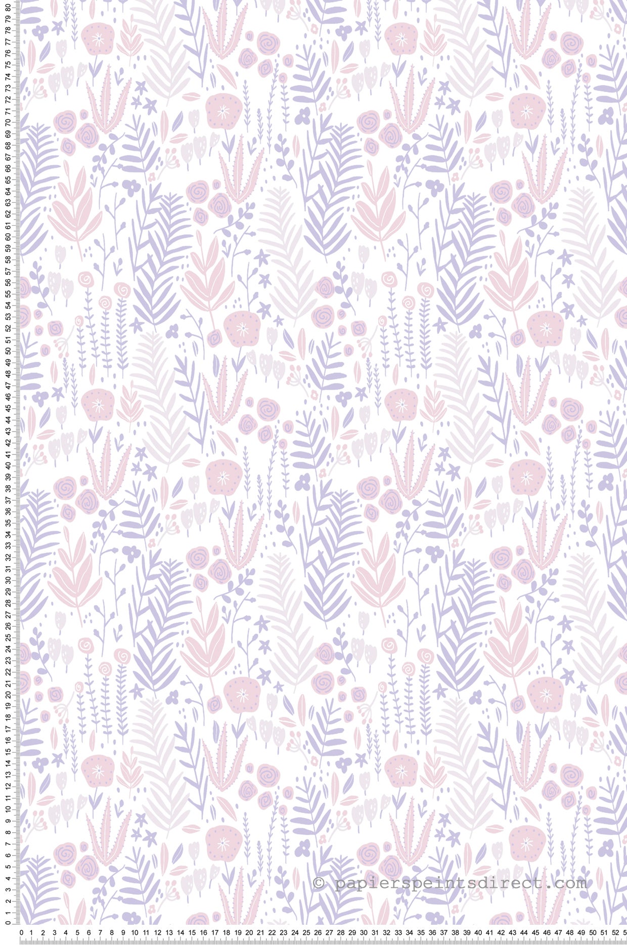 Papel pintado hojas y plantas divertidas papel pintado con dibujos rosas y morados papel pintado vinílico para dormitorio infantil