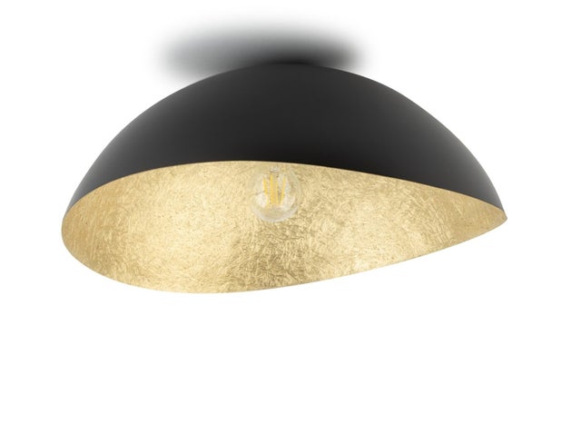 Lampa sufitowa wisząca Solaris czarno-złota 1xE27x15W dekoracyjna wym: 13 x 32 x 33 cm metal SIGMA
