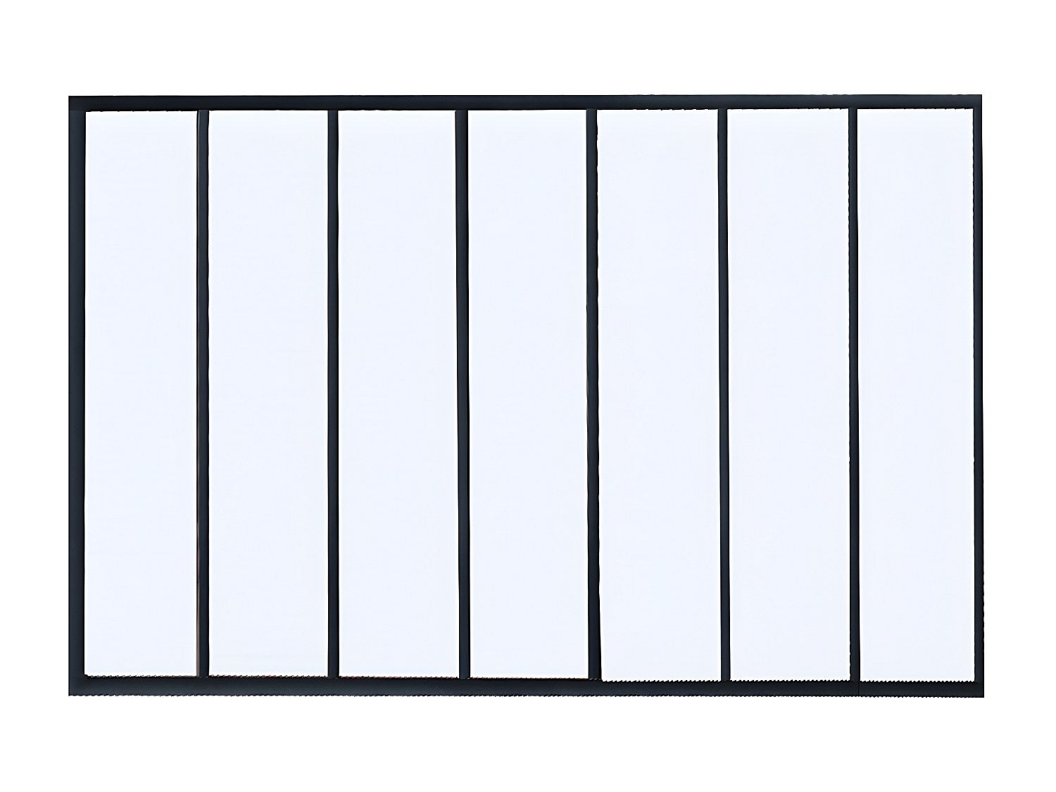 Verrière atelier en aluminium thermolaqué - 210x105 cm - Noir - BAYVIEW - 2