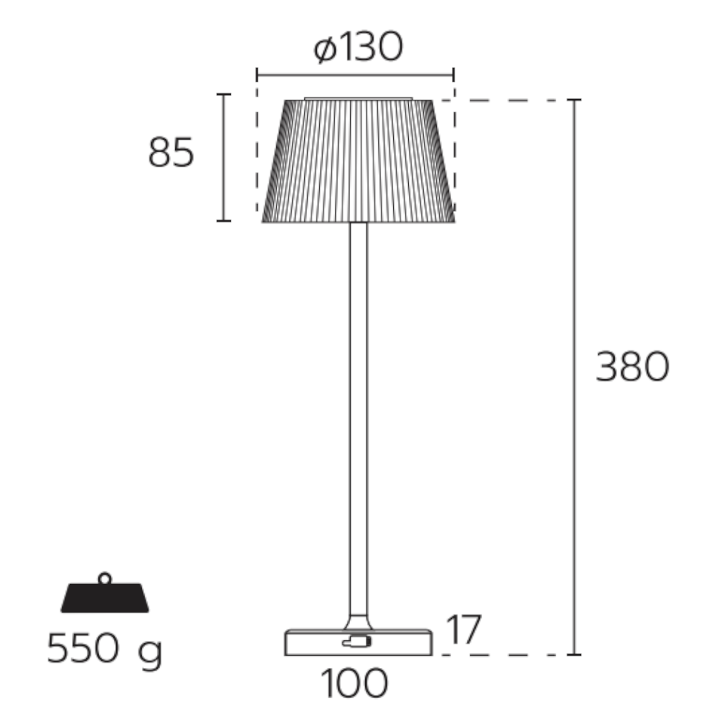 Margò lampe tactile rechargeable à led avec variateur d'intensité - Colour Tortora - 9