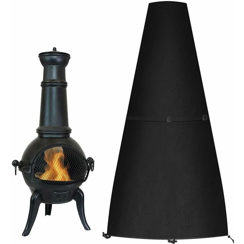 Pokrowiec na okrągły grill, wodoodporny pokrowiec na palenisko ogrodowe, osłona na grilla, plandeka ochronna BBQ (122x21x61cm)