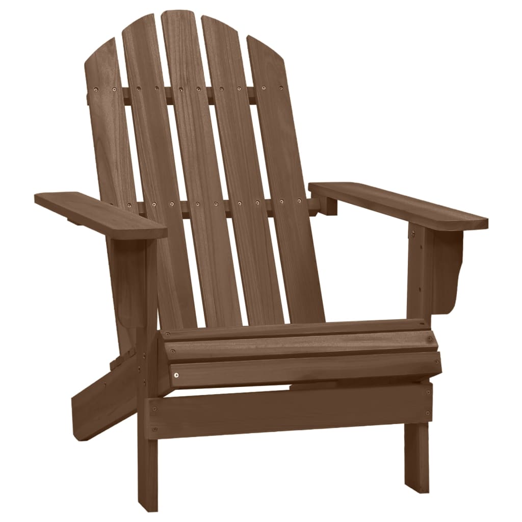 Maison Exclusive - Sedia Adirondack con Tavolo Abete Massello Marrone - 5