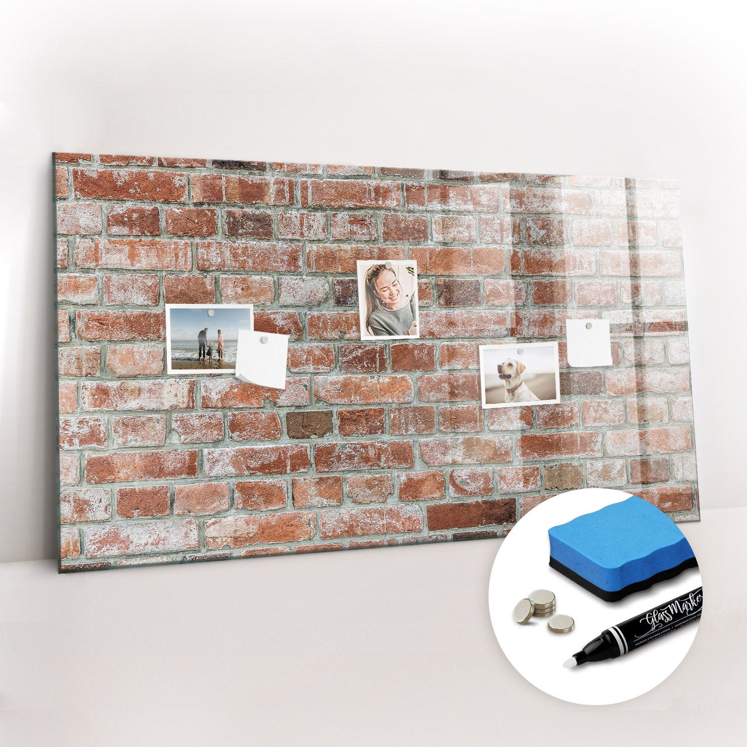 DUJEQM Bande Magnétique Murale 6 Pièces - Tableau Mémo Autocollant Avec 10 Aimants, Idéal Frigo, Bureau, Cuisine Et Organisation