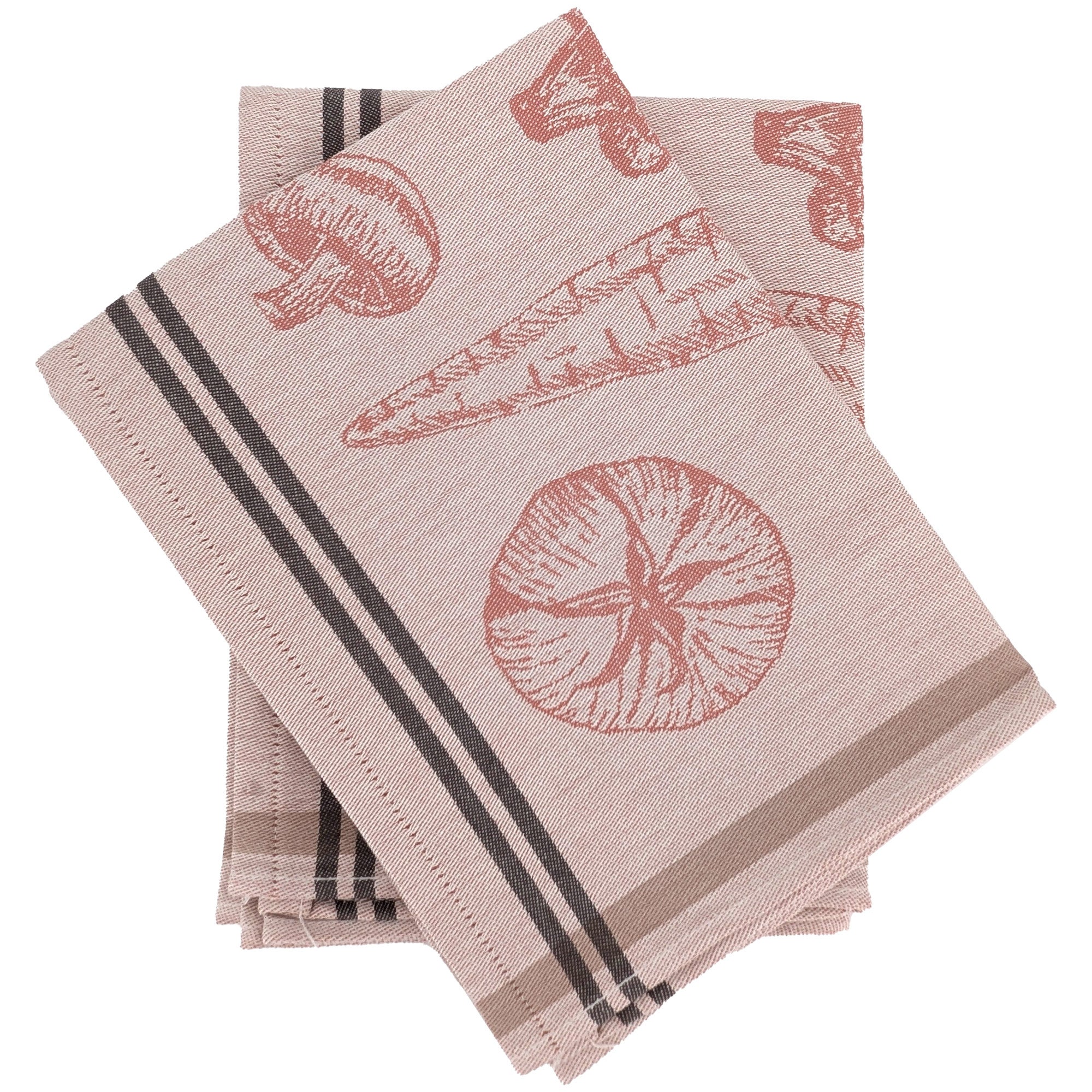 ZOLLNER Lot De 12 Torchons De Cuisine Coton Lin 50x70cm Rouge Blanc à Carreaux - Absorbants Et Sans Peluches Pour Un Usage Quotidien