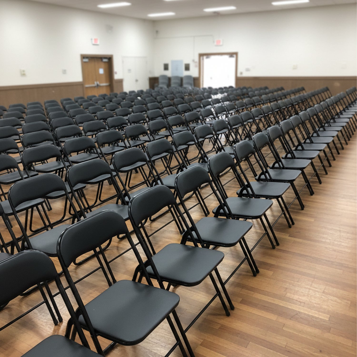 Set Di 6 Sedie Pieghevoli Con Struttura In Ferro Imbottite Salvaspazio Per Giardino Sala Riunioni Eventi Cucina (Nero/Nero) - 5