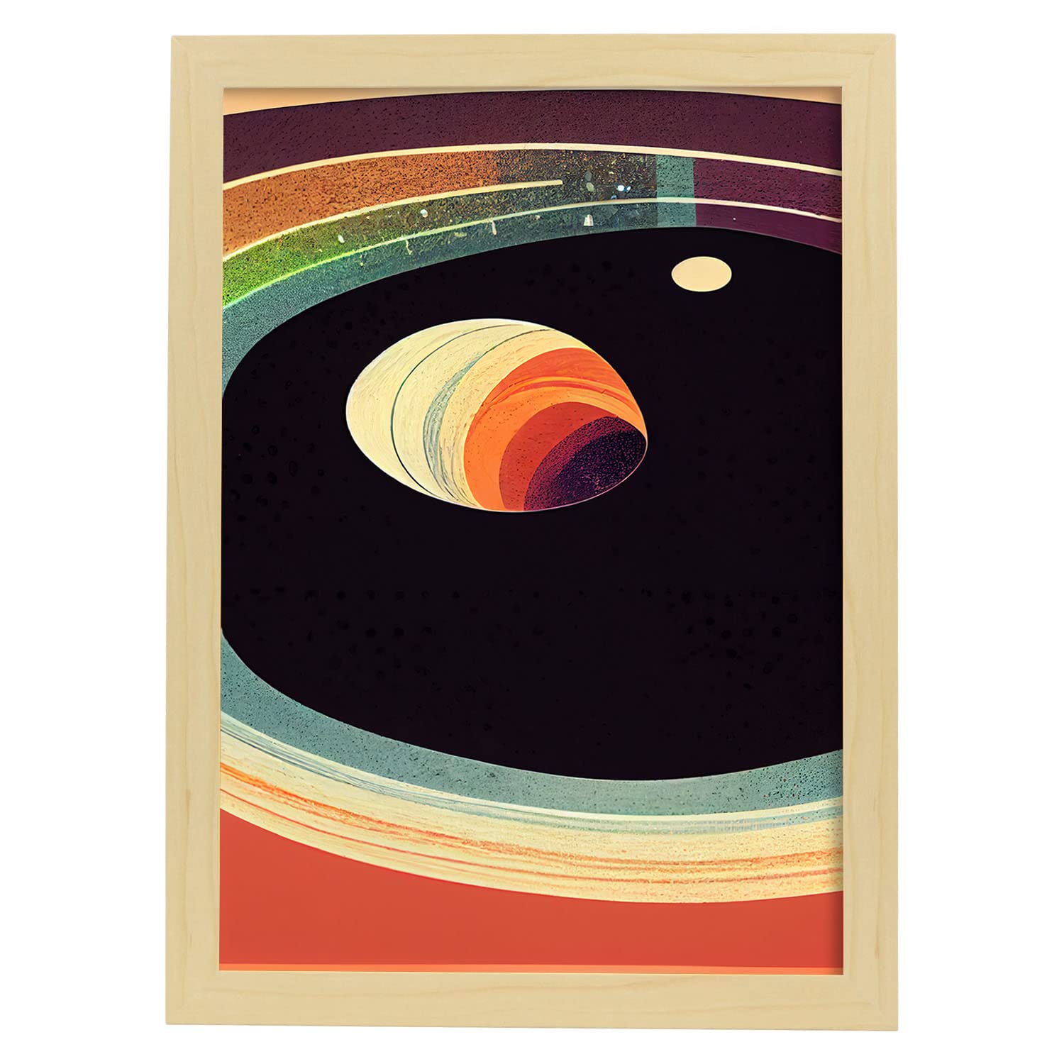 Nacnic lámina en estilo abstracto extrasolar llamativas y modernas ilustraciones artísticas a todo color para el diseño y a3 marco madera