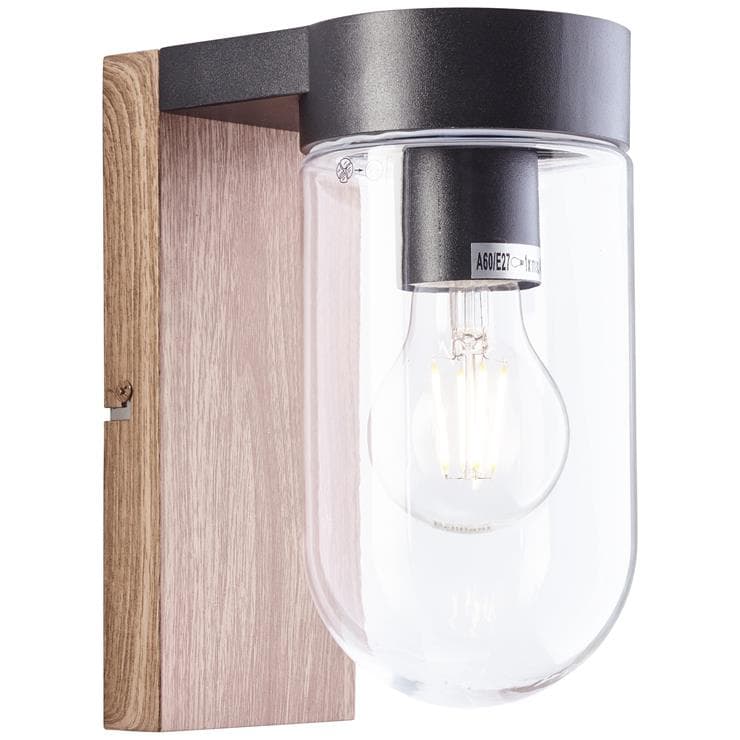 Brilliant Simonis lampa stołowa czarny/dymione szkło, metal/szkło, 1x A60, E27, 52 W