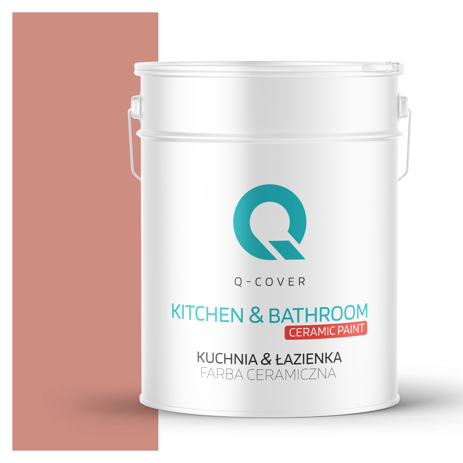 Farba Ceramiczna Kuchnia &amp; Łazienka Q-Cover Łososiowy H5533 Głęboki Mat 10L