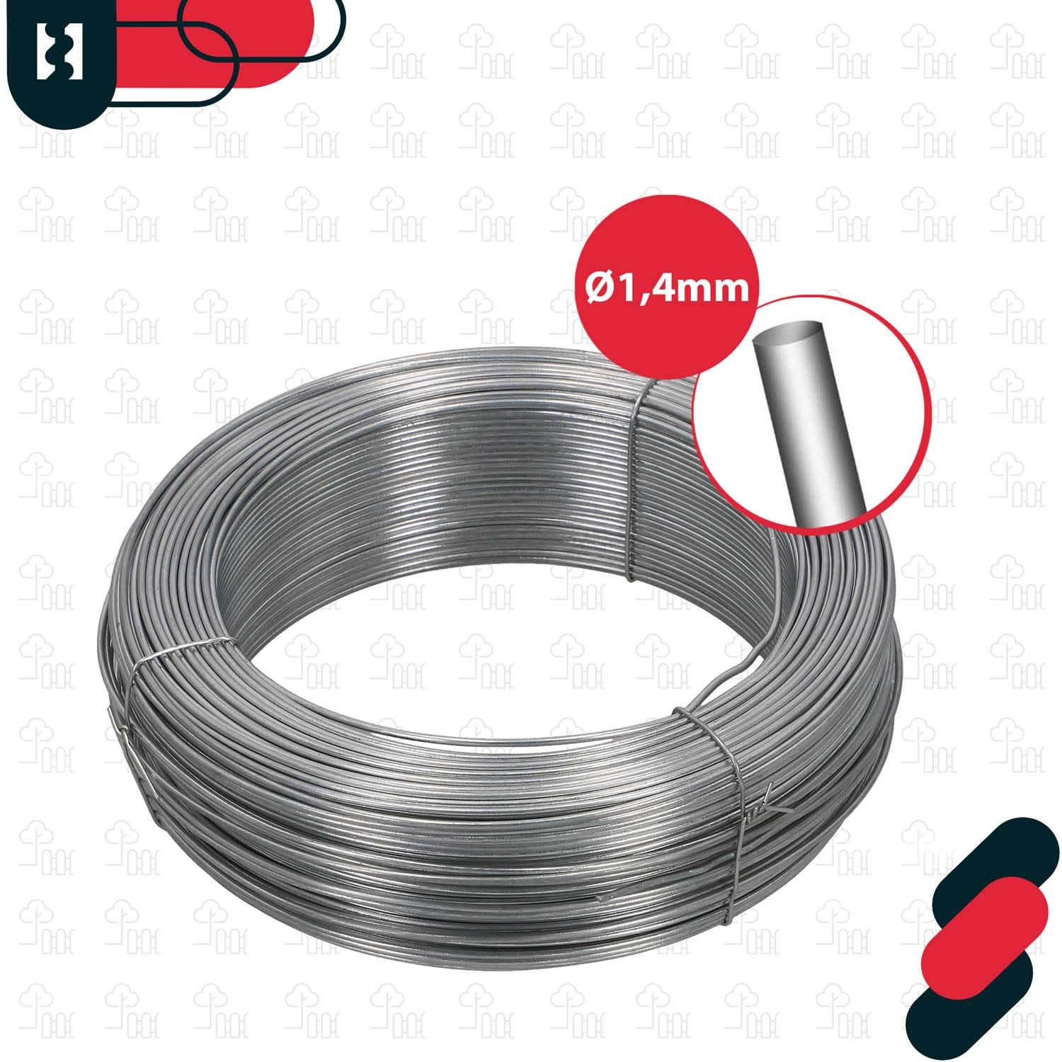 Fil de Jardin Galvanisé, diamètre 1,4 mm - 100 m - Fil de Serrage - Fil de Clôture - Pour Attacher des Plantes - KOTARBAU - 6
