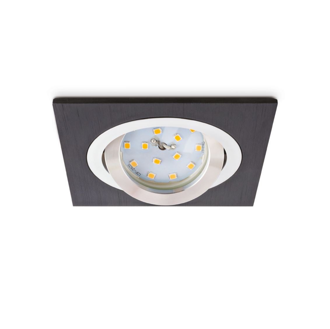 Oprawa sufitowa wpuszczana oczko Oh28 czarna 1xGU10x50W kwadratowa ruchoma IP20 wym: 2,5 x 9,2 x 9,2 cm aluminium Kobi