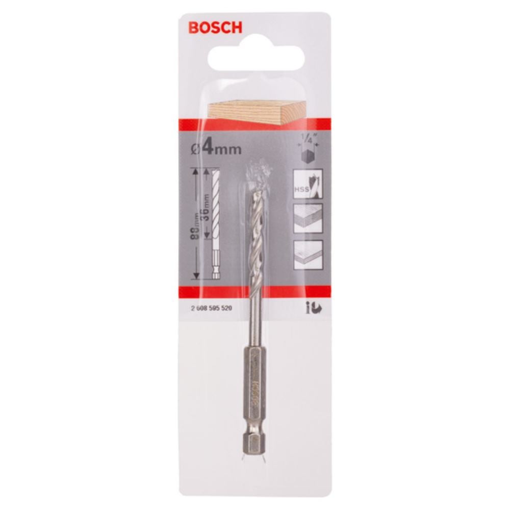 Meche Bois Queue Six Pans 1/4 Ø4X43X88mm - 2