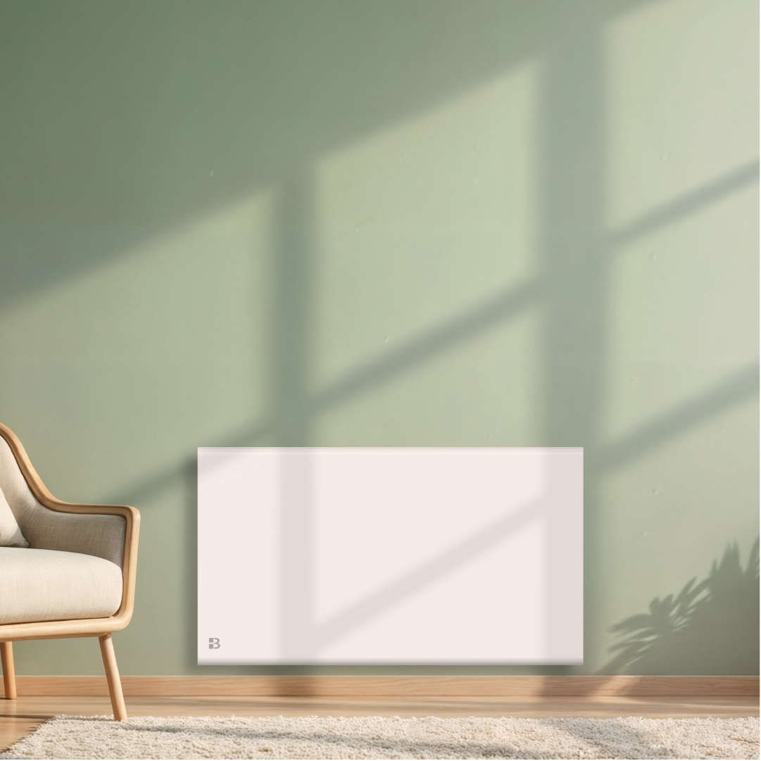 Radiateur électrique fixe à inertie sèche fonte+film 1500W Bestherm NEMESIS horizontal blanc - 2