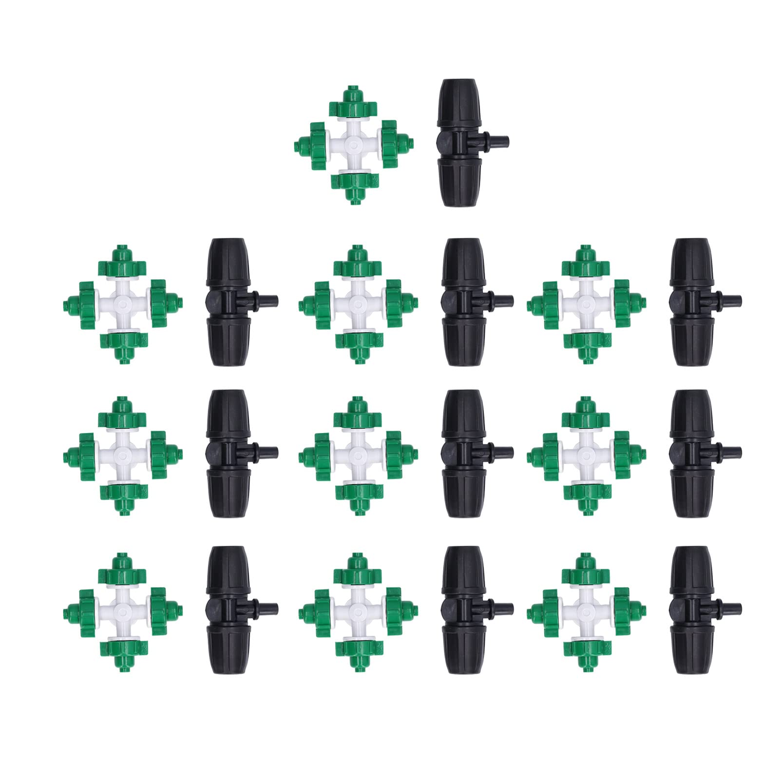 Kit Système De Brumisation 10.7m 10 Buses Laiton - Refroidissement Jardin Patio Parasol Toit, Irrigation Pulvérisation 10 Buses