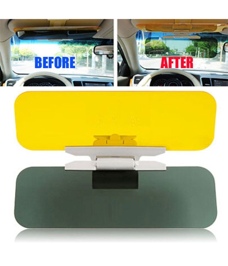 Estensione Parasole Auto Antiriflesso – Polarizzato Regolabile 180° Per Visiera – Universale Per Auto, SUV E Camion (Grigio, 32x14,5 Cm) - 5