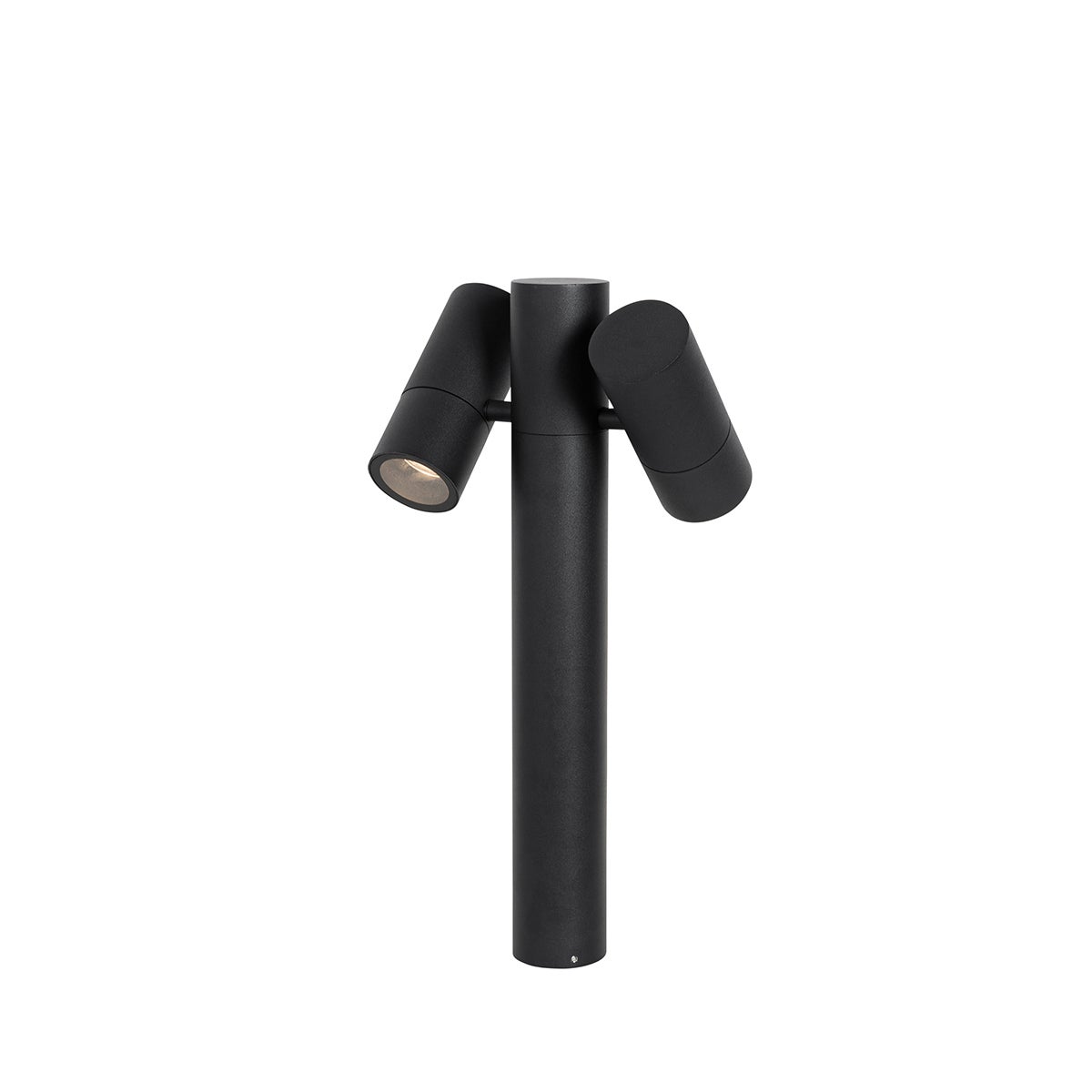 Stojąca lampa ogrodowa czarna 50 cm 2-światłowa regulowana - Duo