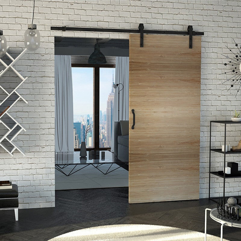 Poignée trapézoïdale noire type Barn Door 255 x 35 mm - 2