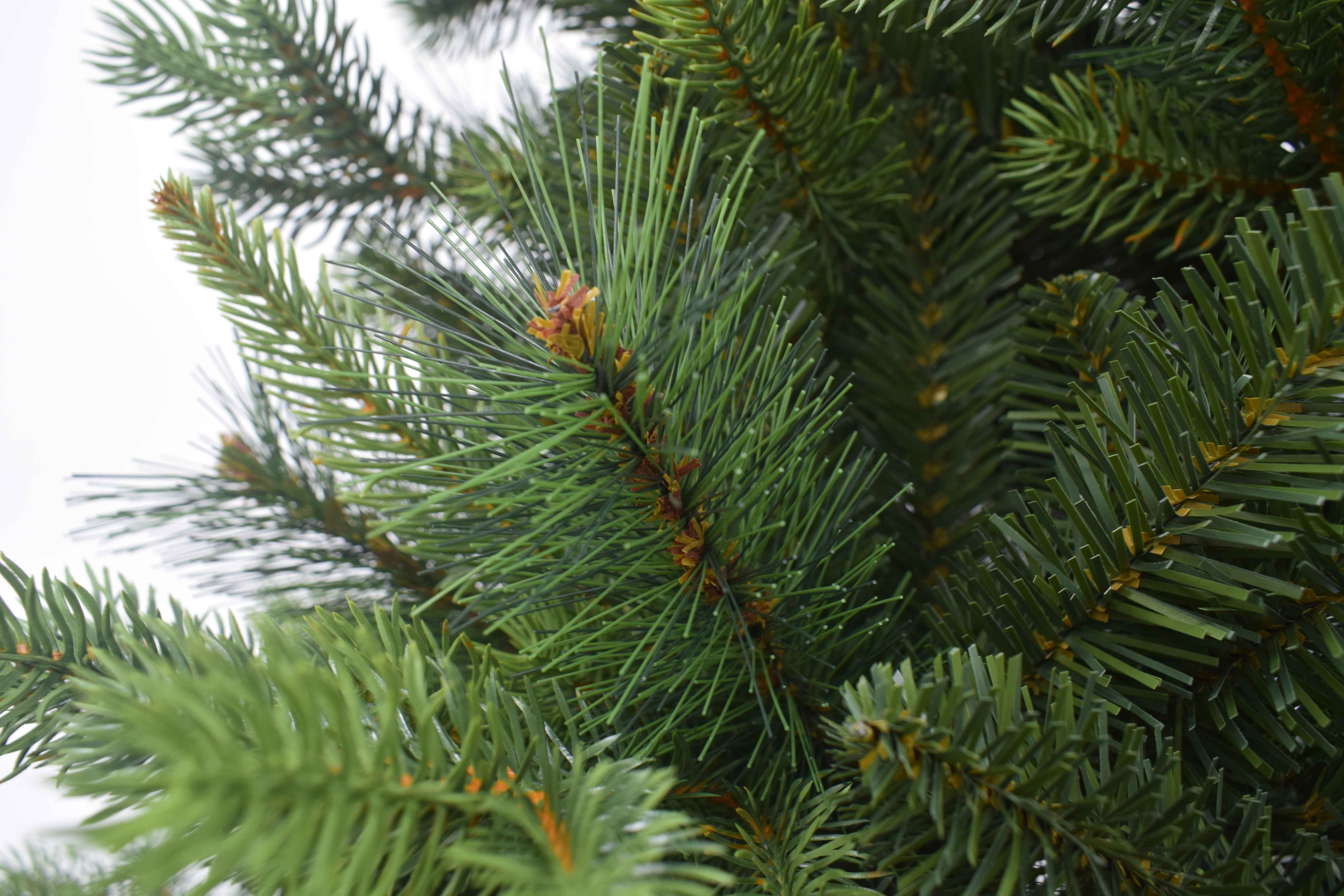 Albero di Natale Realistico Foglie Pvc Pe Superfolto Verde Apertura Rapida 210 cm - 2971 Rami - 3