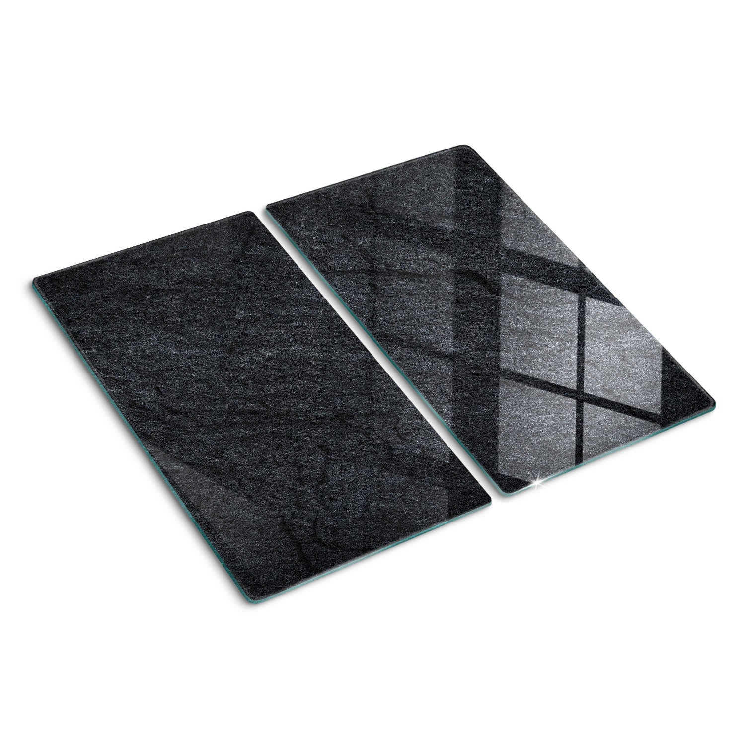 Planche De Cuisine En Verre Tulup 60x52 Cm – Fond Métallique Argenté Moderne