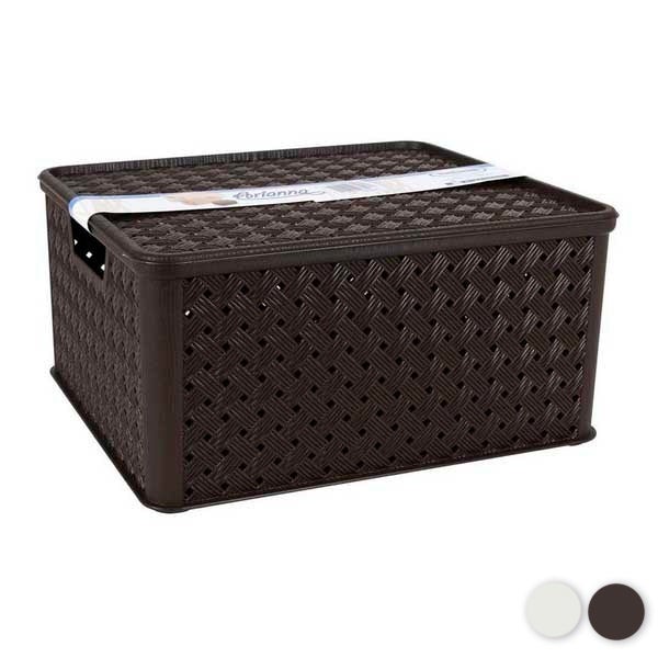 Tontarelli Maya – Scatola Portaoggetti Con Coperchio 23,9 L – Bianco, 36x28x31,1 Cm - 3