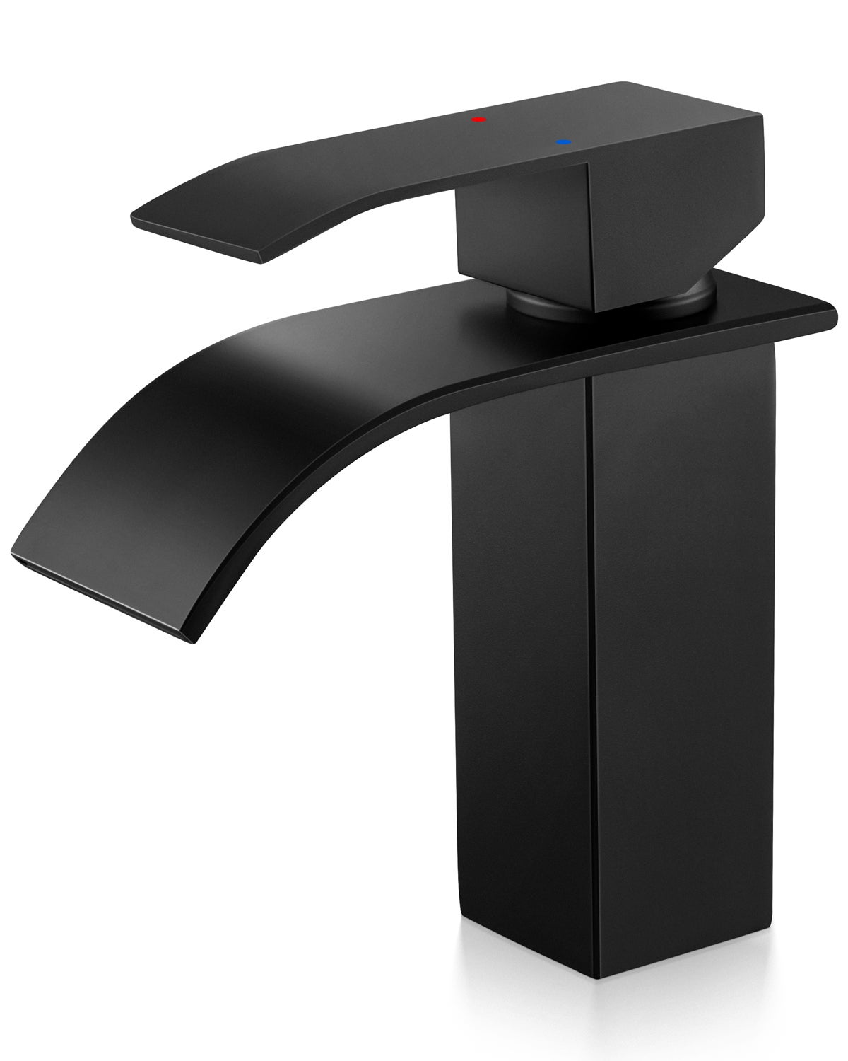 Rubinetto Moderno Per Bagno A Cascata,rubinetto Lavabo Dal Design Elegante, Miscelatore In Acciaio Inox 304,acqua Calda/fredda, Rubinetto Nero G 3/8 | Leroy Merlin