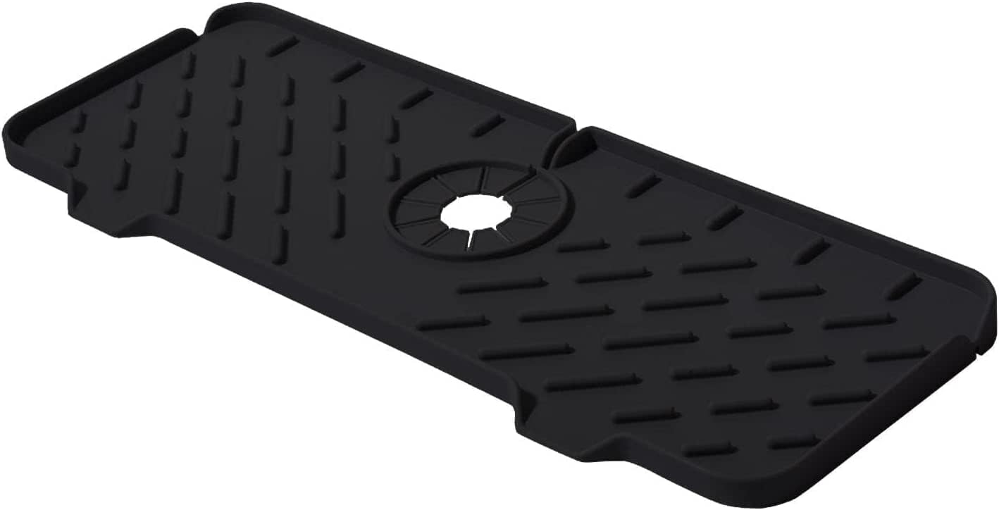 Plateau D'égouttement Avec Poignée De Robinet En Silicone, Protège