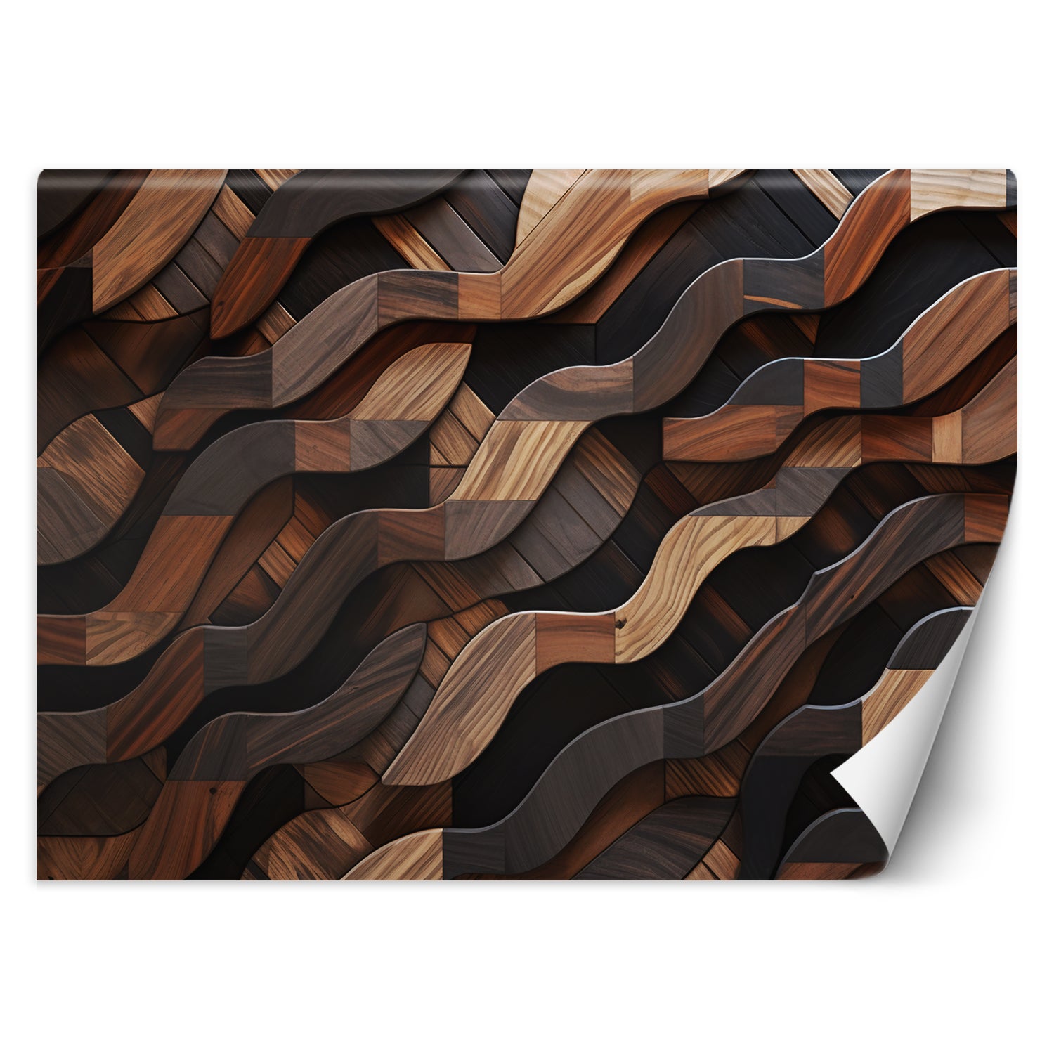 Fototapeta, Brązowe fale abstrakcja 3D 368x254