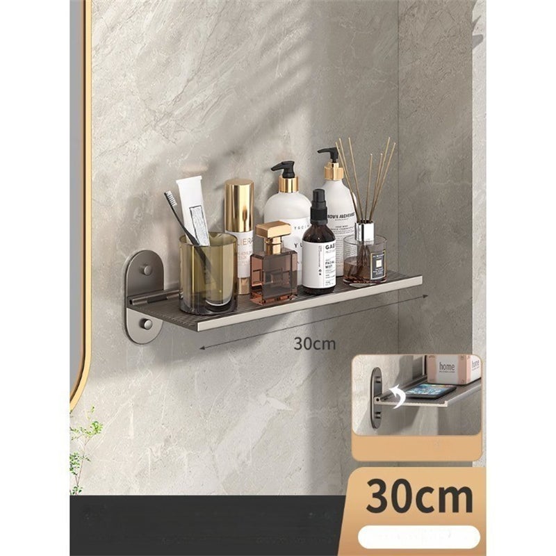 Étagère pliable de 30 cm, Étagère pliable murale, rangement mural salle de bain, support de lavabo mural, Étagère murale sans perçage - 7