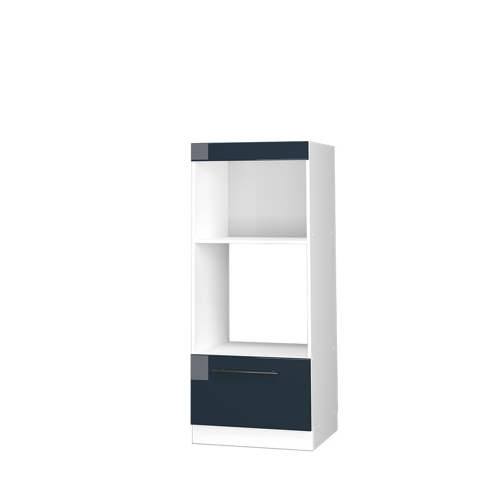 Vicco Szafka do mikrofalówki Fame-Line, Ciemnoniebieski wysoki połysk, 60 cm otwarty