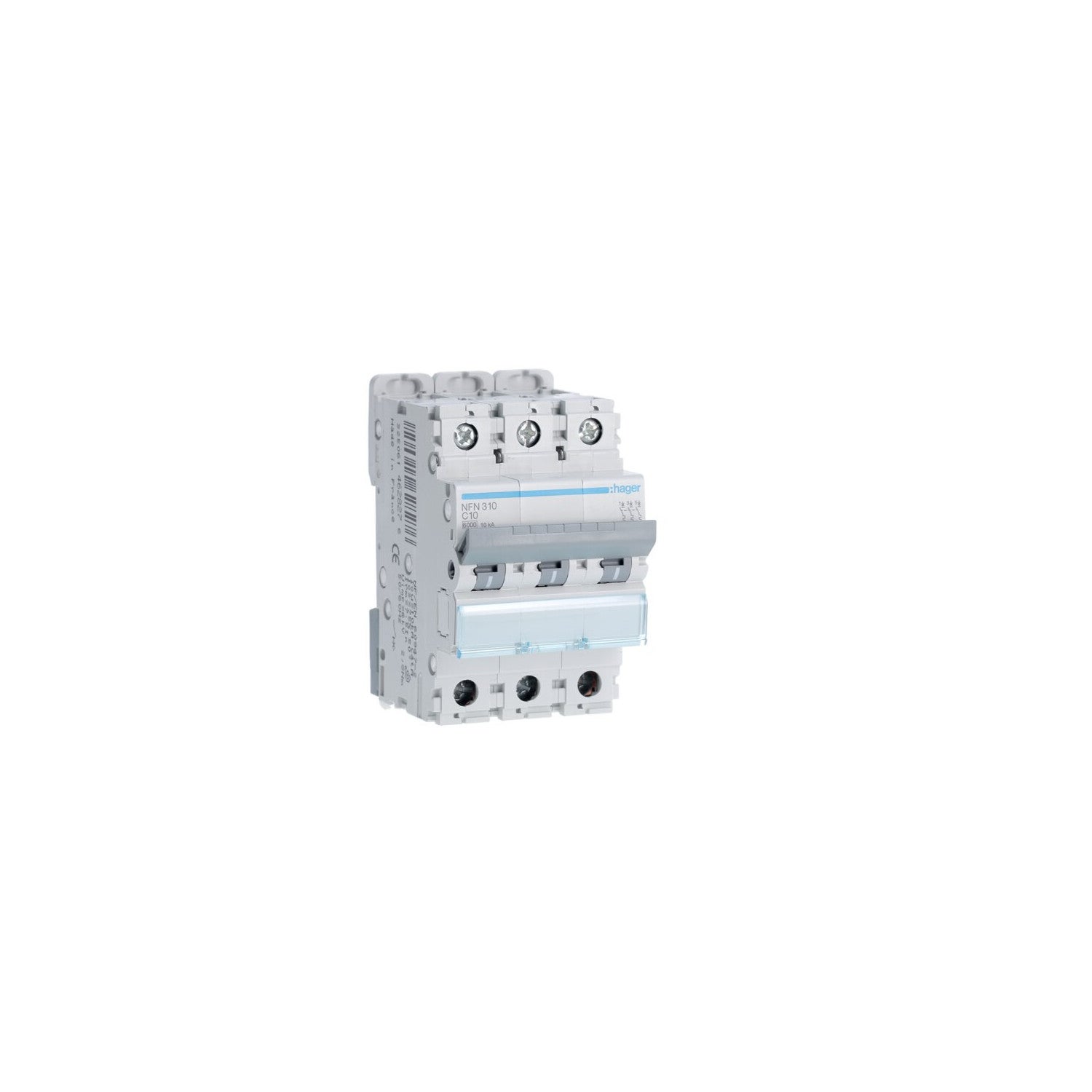 Disjoncteur Hager 3 Pôles 10A 6kA Courbe C – Vis – Protection Fiable Pour Installations Électriques