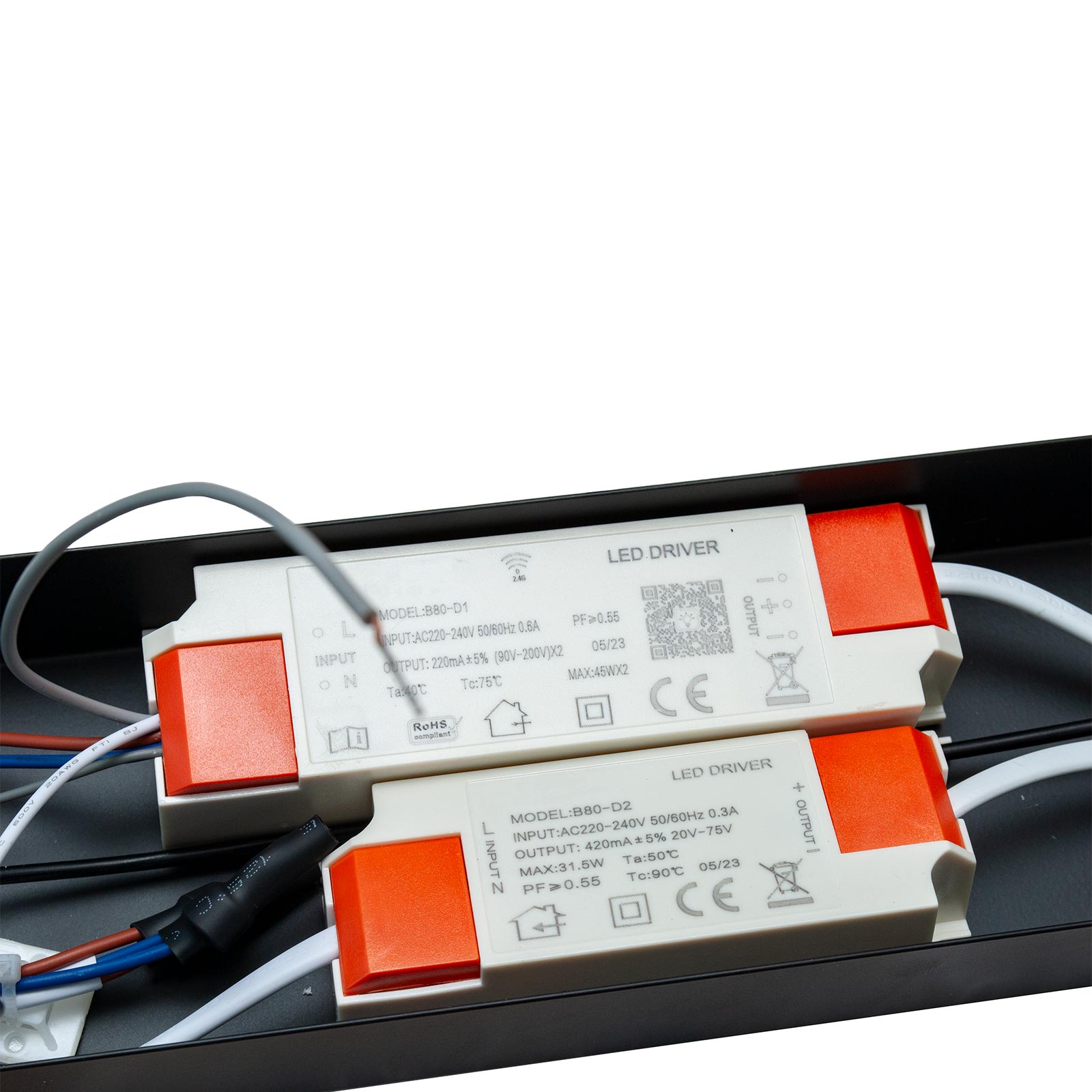 Lustre LED moderne à intensité variable 70 W CCT, lampe suspendue pour cuisine, bureau, avec télécommande 230V NOIR - 8