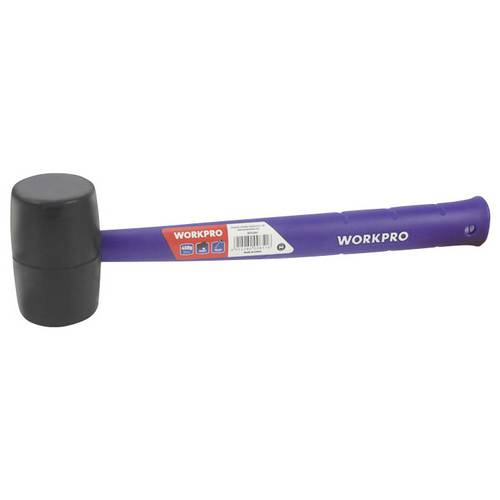 Maillet en caoutchouc résistant homologué avec manche léger en polypropylène noir (450g) - 2