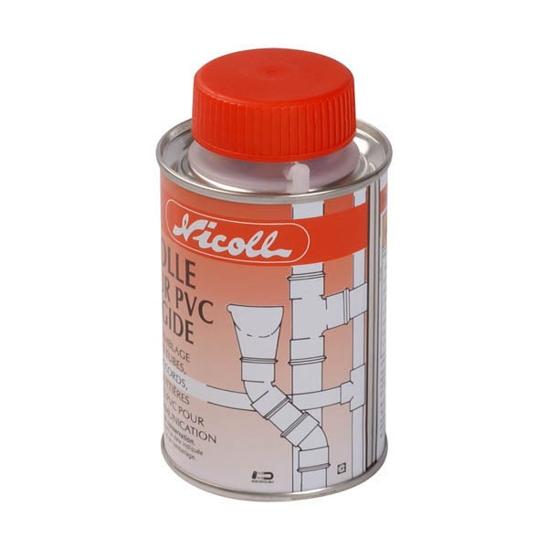 NICOLL Pot de colle PVC solvant fort 200ml + pinceau