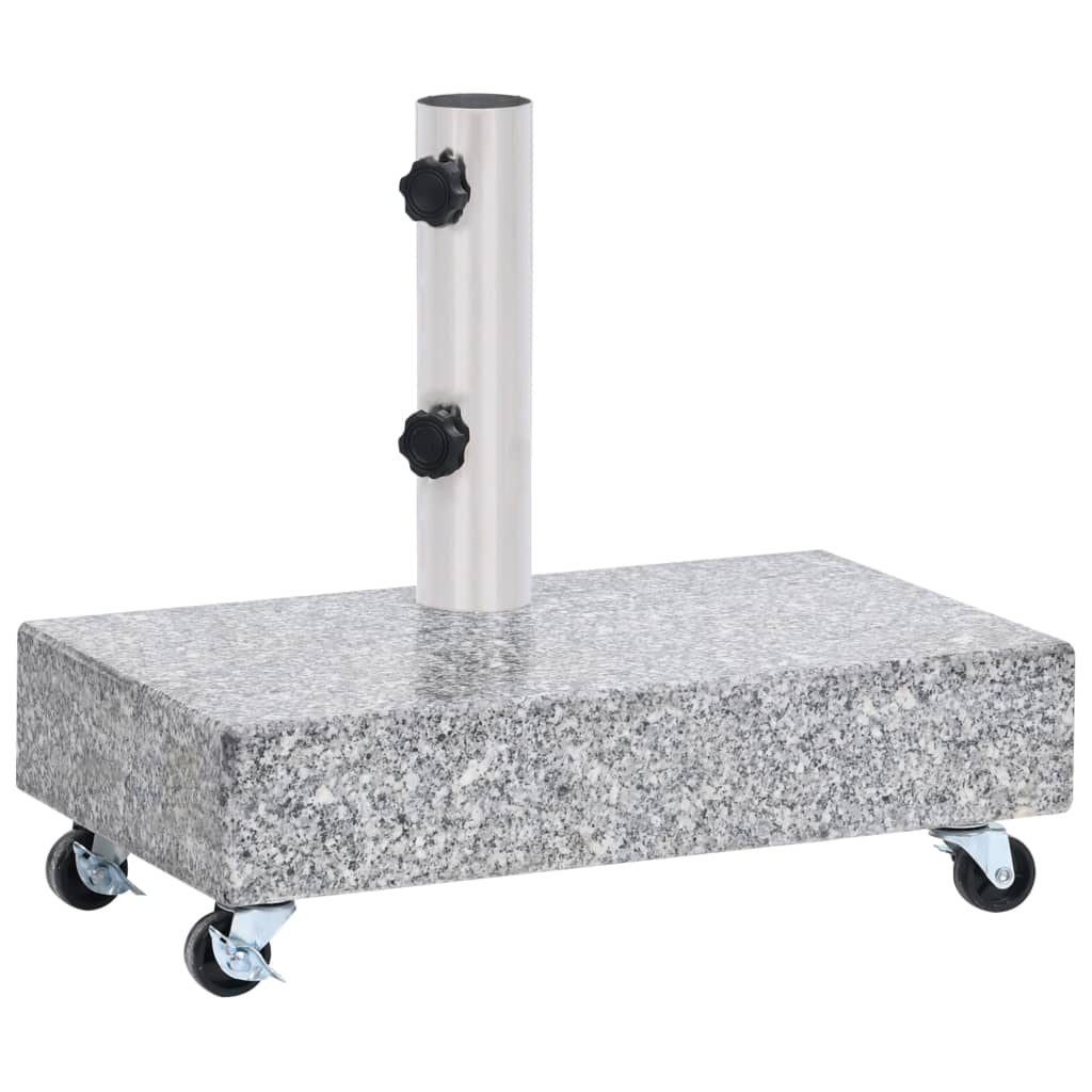 vidaXL Socle de parasol Gris clair 45x25x8,3 cm Granite - 4