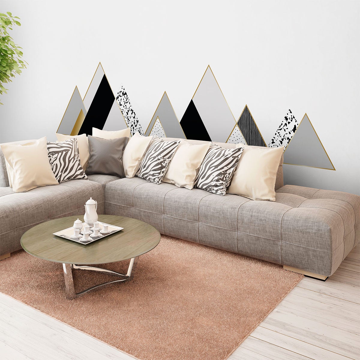 Adesivo montagna scandinavo rwenzori - Sticker adesivo - adesivi murali - 100x150cm - 3