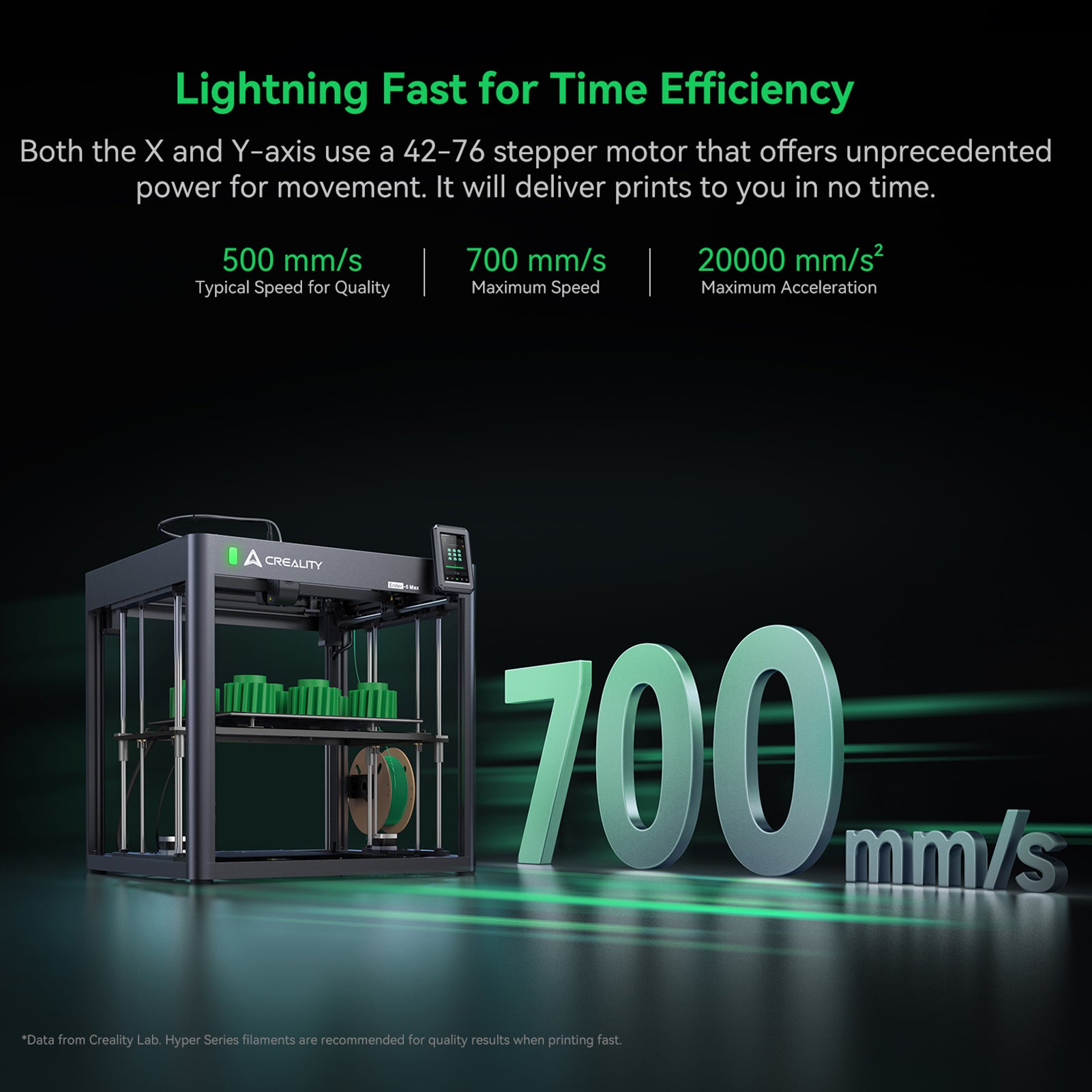 La stampante 3D ENDER-5 MAX è dotata di livellamento automatico, una velocità di stampa di 700 mm/s ed è compatibile con filamenti da 175 mm - 7